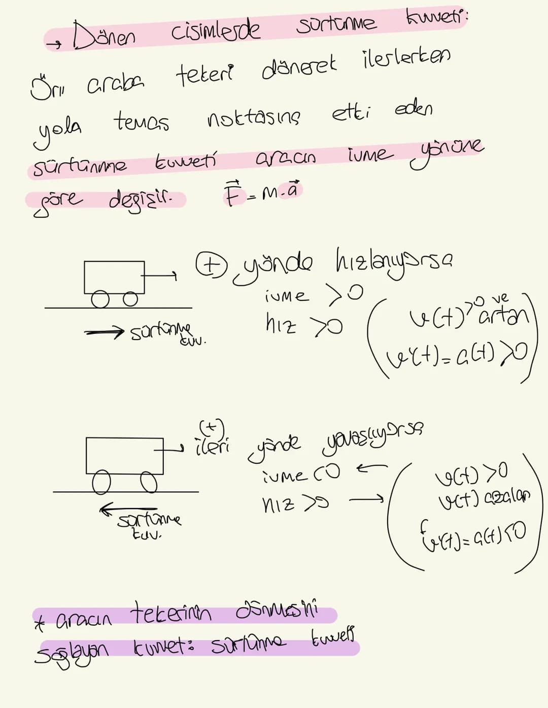 * Newton'un Hareket Yasaları:
① Eylensizlik: Bir cisme etki eder
net Kuvvet sıfır ise;
-duran cisim durmaya devam eder
-hareketli cisim sa