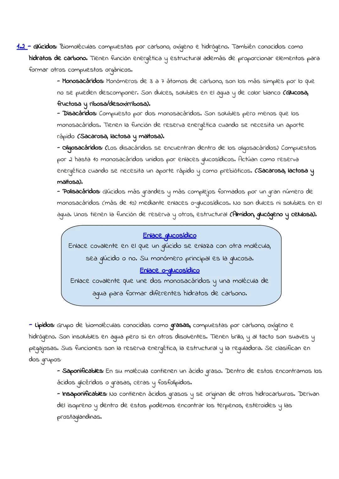 Temario completo
24/25
BIOLOGÍA # Tema 1 Nivel molecular
1.1- Bioelementos: Componentes orgánicos que forman parte de los seres vivos. Hay