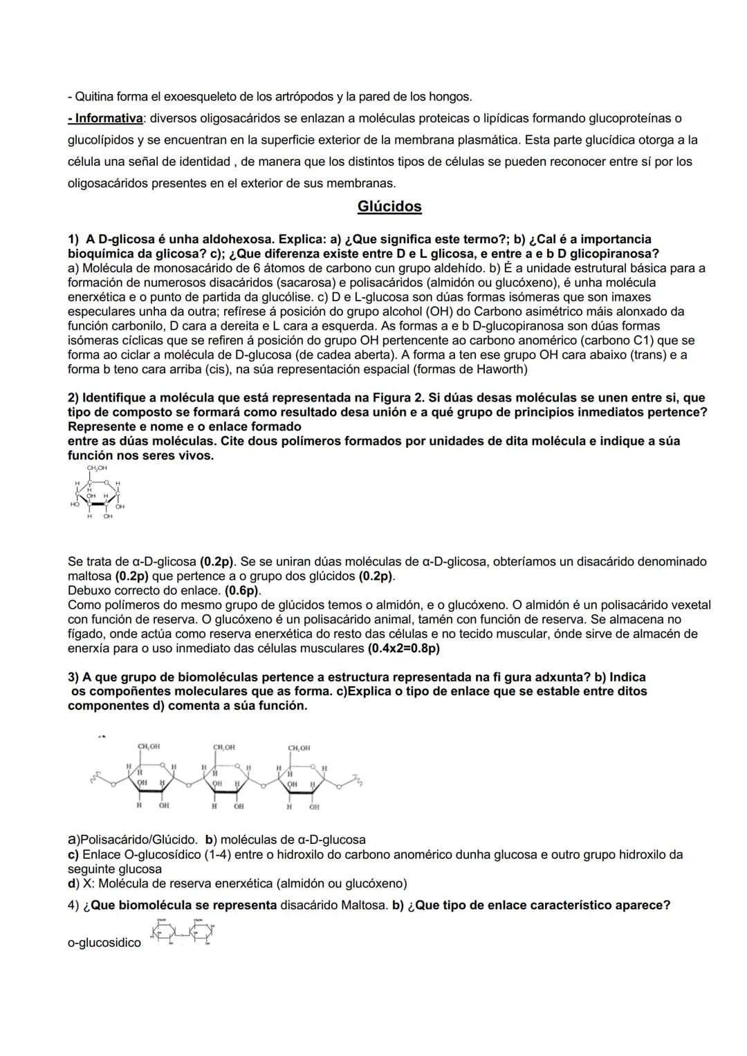 # CARACTERISTICAS GENERALES
GLÚCIDOS
Los glúcidos son biomoléculas orgánicas que están formadas principalmente por C, H y O.
Su formula g