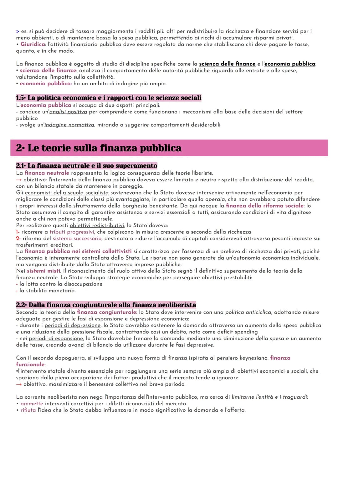 # 1. Il ruolo dello stato e la finanza pubblica
1.1. Il soggetto pubblico nel sistema economico classico
Secondo i classici, lo Stato non d