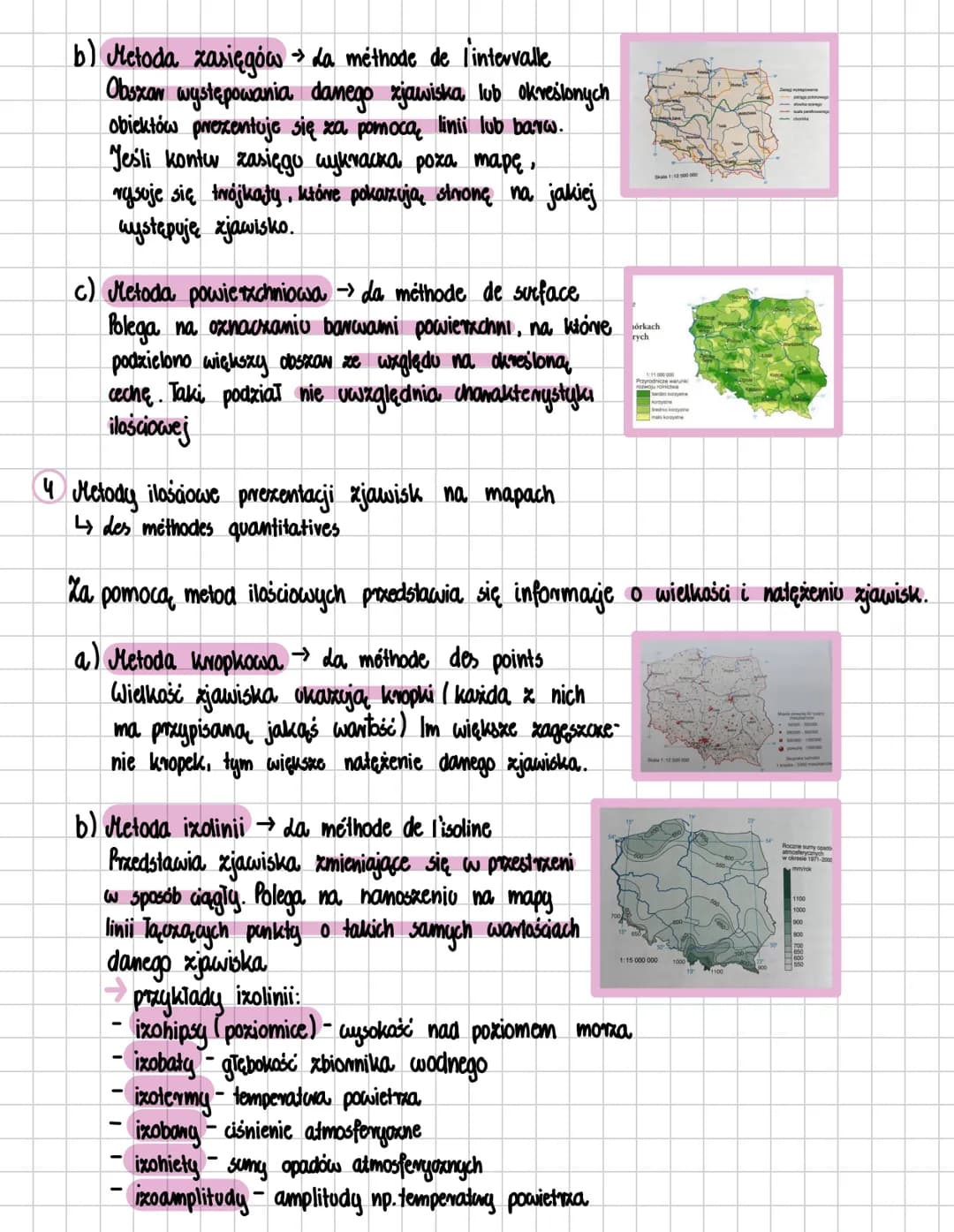 # Metody prexentowania informacji na mapach
A Dobór metod prezentowania informayı na mapach
Wybór metody prezentacji zależy od temato mapy