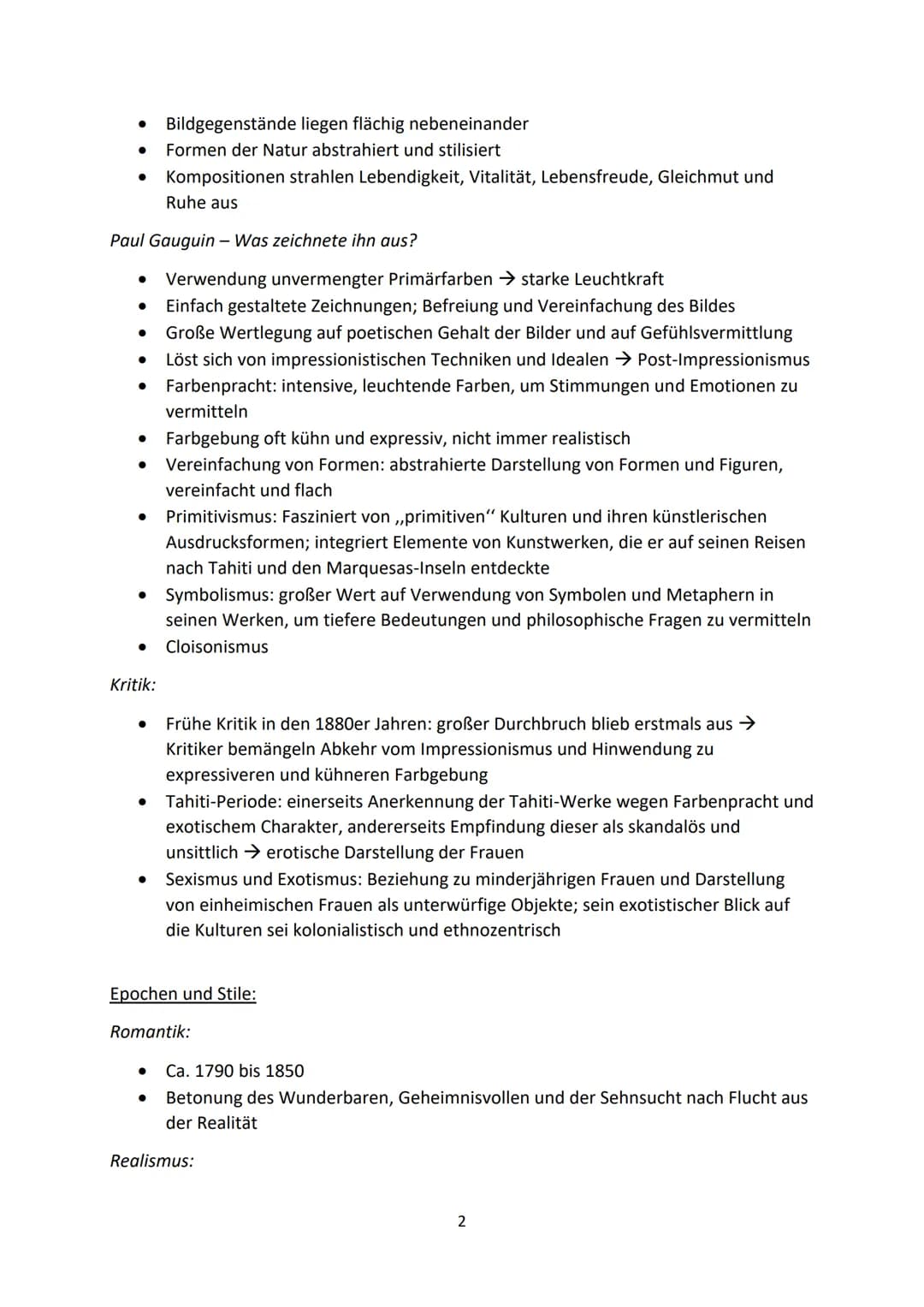 Abitur 2024 Lernzettel Kunst-LK
Q1:
Paul Gauguin:
Biografie:
- Geb. 07. Juni 1848 in Paris
- Bis 1855 Leben in Lima
- Reisen auf See, vo