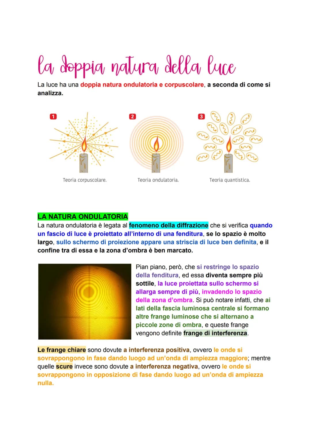 # CAP 9: LA STRUTTURA DELL'ATOMO
la luce
La luce è in realtà un fenomeno della fisica, inoltre è studiato da una disciplina
della scienza,