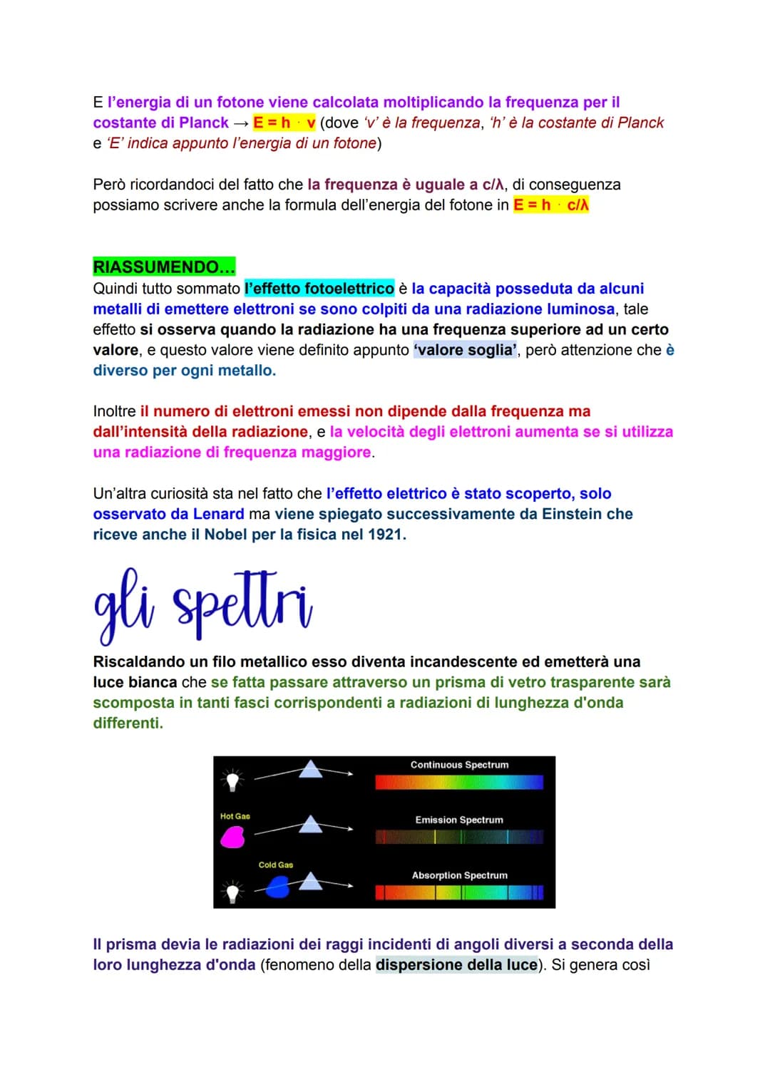 # CAP 9: LA STRUTTURA DELL'ATOMO
la luce
La luce è in realtà un fenomeno della fisica, inoltre è studiato da una disciplina
della scienza,