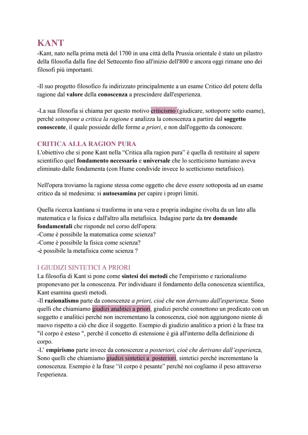 # KANT
-Kant, nato nella prima metà del 1700 in una città della Prussia orientale è stato un pilastro
della filosofia dalla fine del Settec