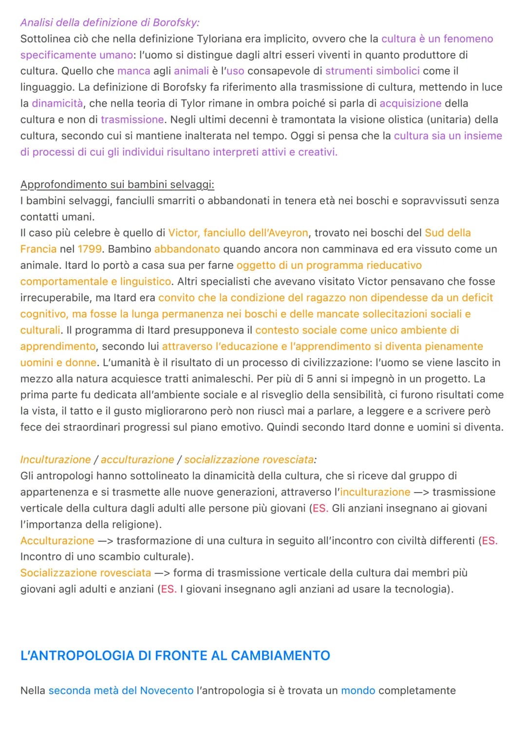 # ANTROPOLOGIA:
Definizione di antropologia: scienza dell'uomo, dal greco antropos = uomo, logos = discorso.
Antropologia della cultura: dis