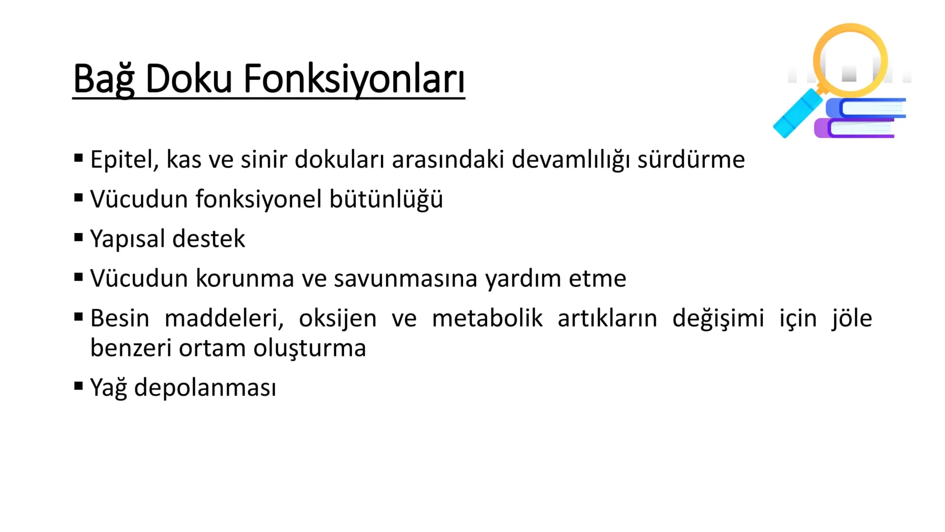# BAĞ DOKU
Doç. Dr. Sanem SARIBAŞ
SBÜ Gülhane Tıp Fakültesi
Histoloji ve Embriyoloji AD # Örtü Epiteli
# Bağ Doku
# Bez Epiteli Bağ doku