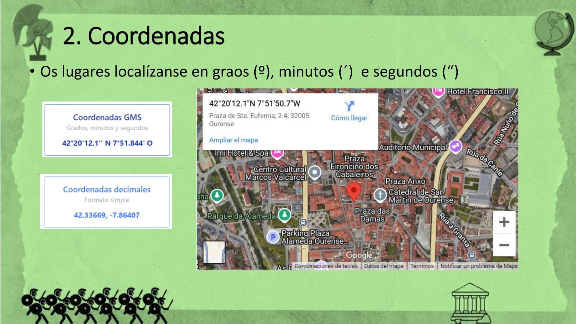 # Tema 0 – As bases da Xeografía
1ºESO # 1. Cartografía
• A Xeografía é a ciencia que analiza e
explica como é a terra e como son as
relac