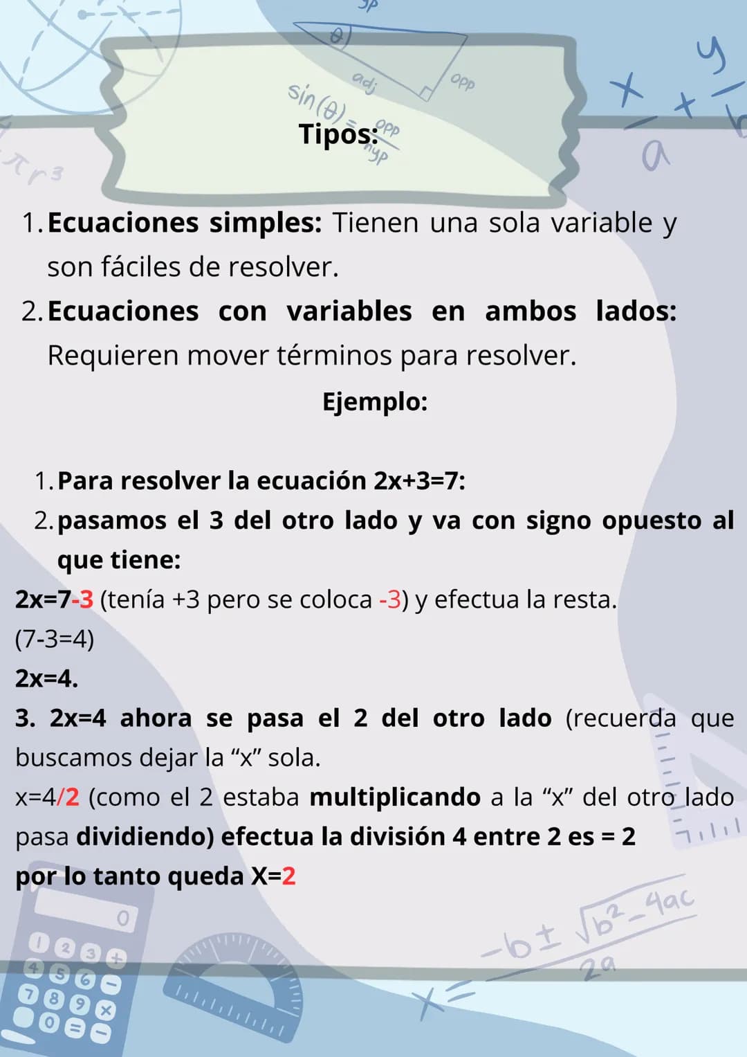 # 가
ECUACIONES DE
PRIMER GRADO
hyp
a
Las ecuaciones de primer grado son ecuaciones
algebraicas que tienen la forma general
ax+b=0, donde