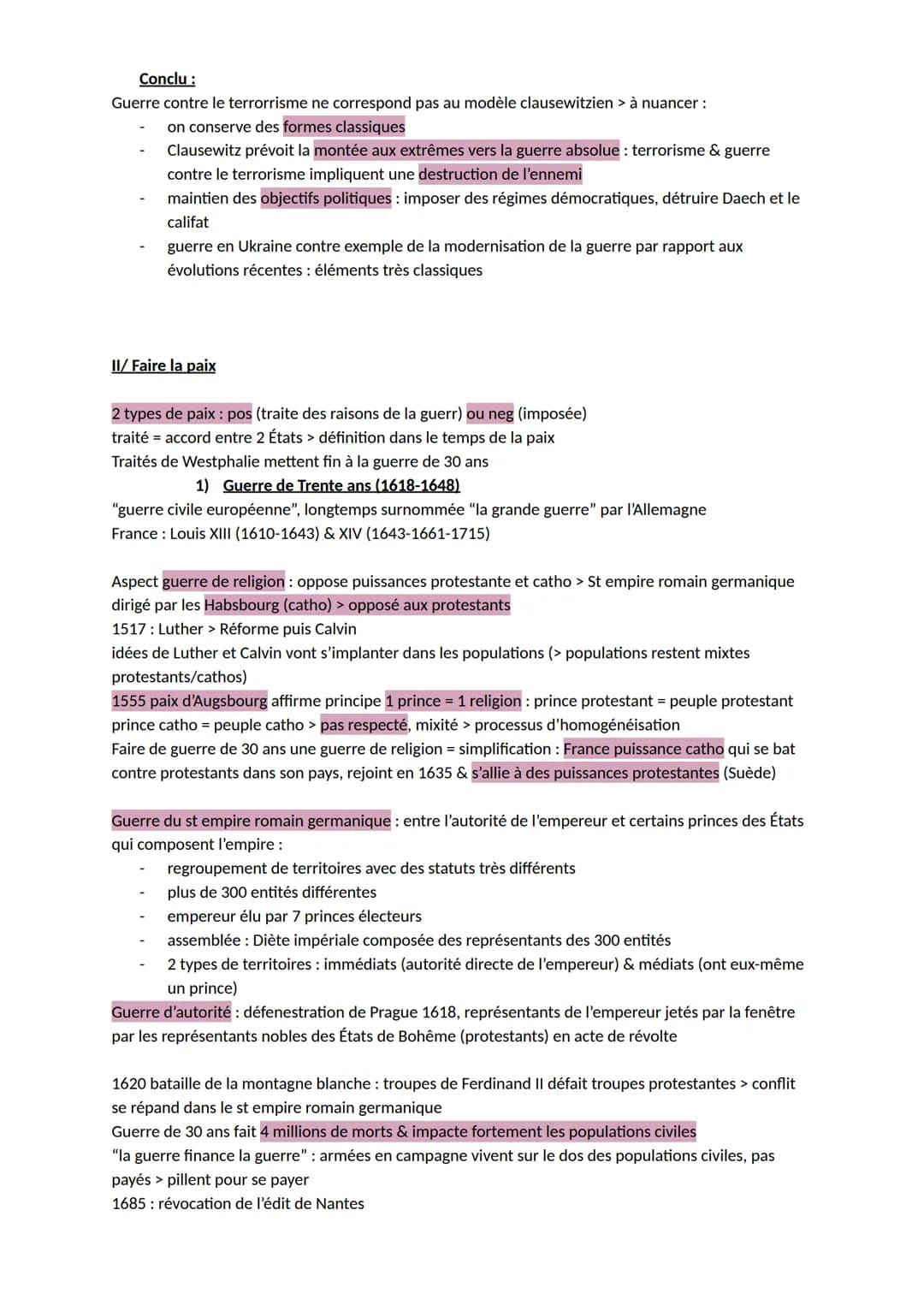 GÉOPOLITIQUE: th. 2 faire la guerre, faire la paix
A. Exemples de guerres :
RDC (guerre en cours) →
intra-étatique/interétatique (obtenir