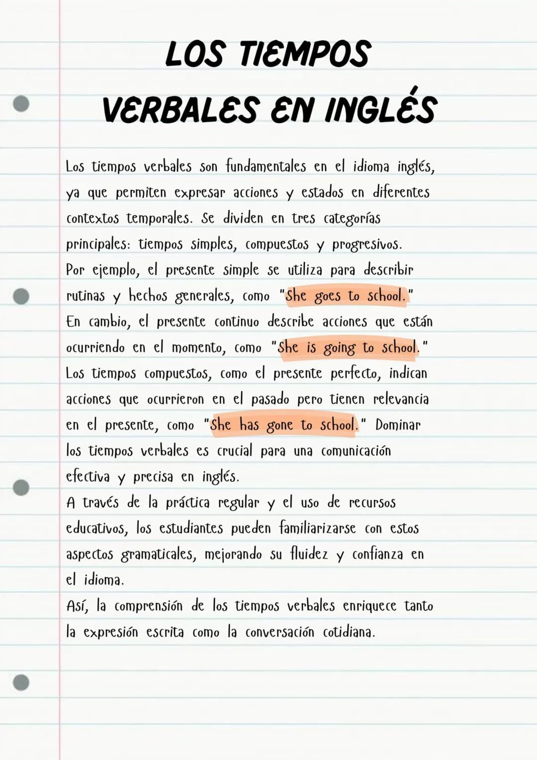 # LOS TIEMPOS
# VERBALES EN INGLÉS
Los tiempos verbales son fundamentales en el idioma inglés,
ya que permiten expresar acciones y estados