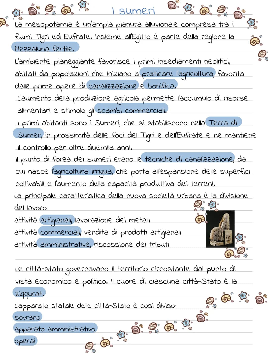 # I sumeri
La mesopotamia è un'ampia pianura alluvionale compresa tra i
fiumi Tigri ed Eufrate. Insieme allEgitto è parte della regione la