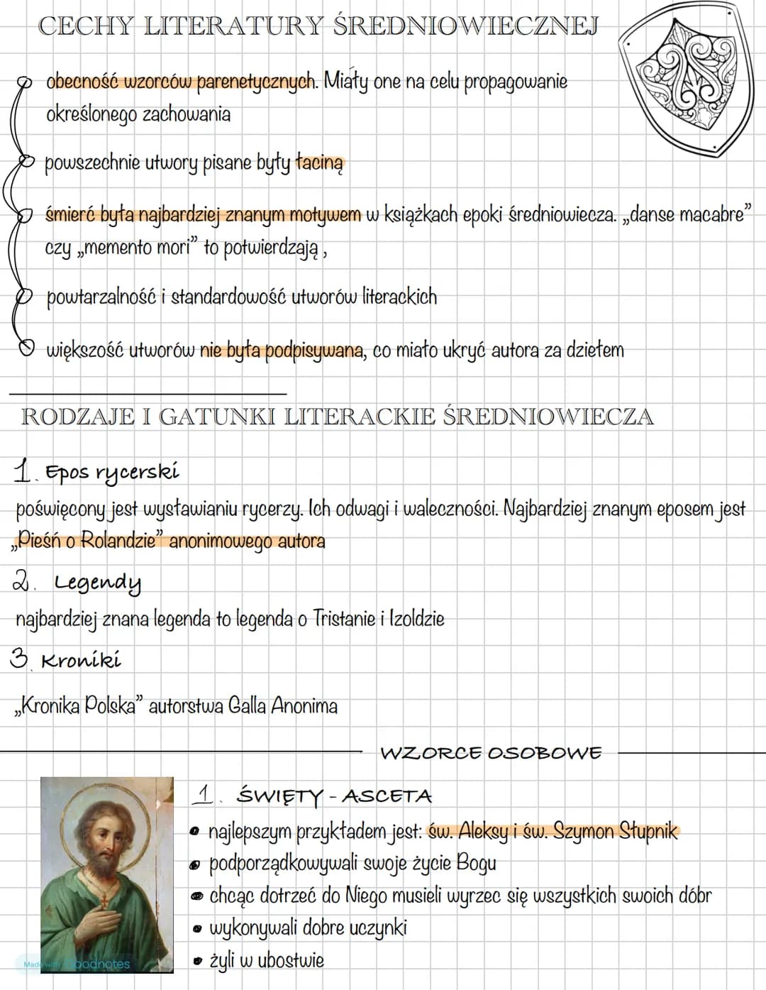# Notatki - Średniowiecze # ŚREDNIOWIECZE
Europa ca do xun.
Poiska od X ac XUw.
FILOZOFIA:
4 augustynizm (św. Augustyn)
1) nawiązywał do
