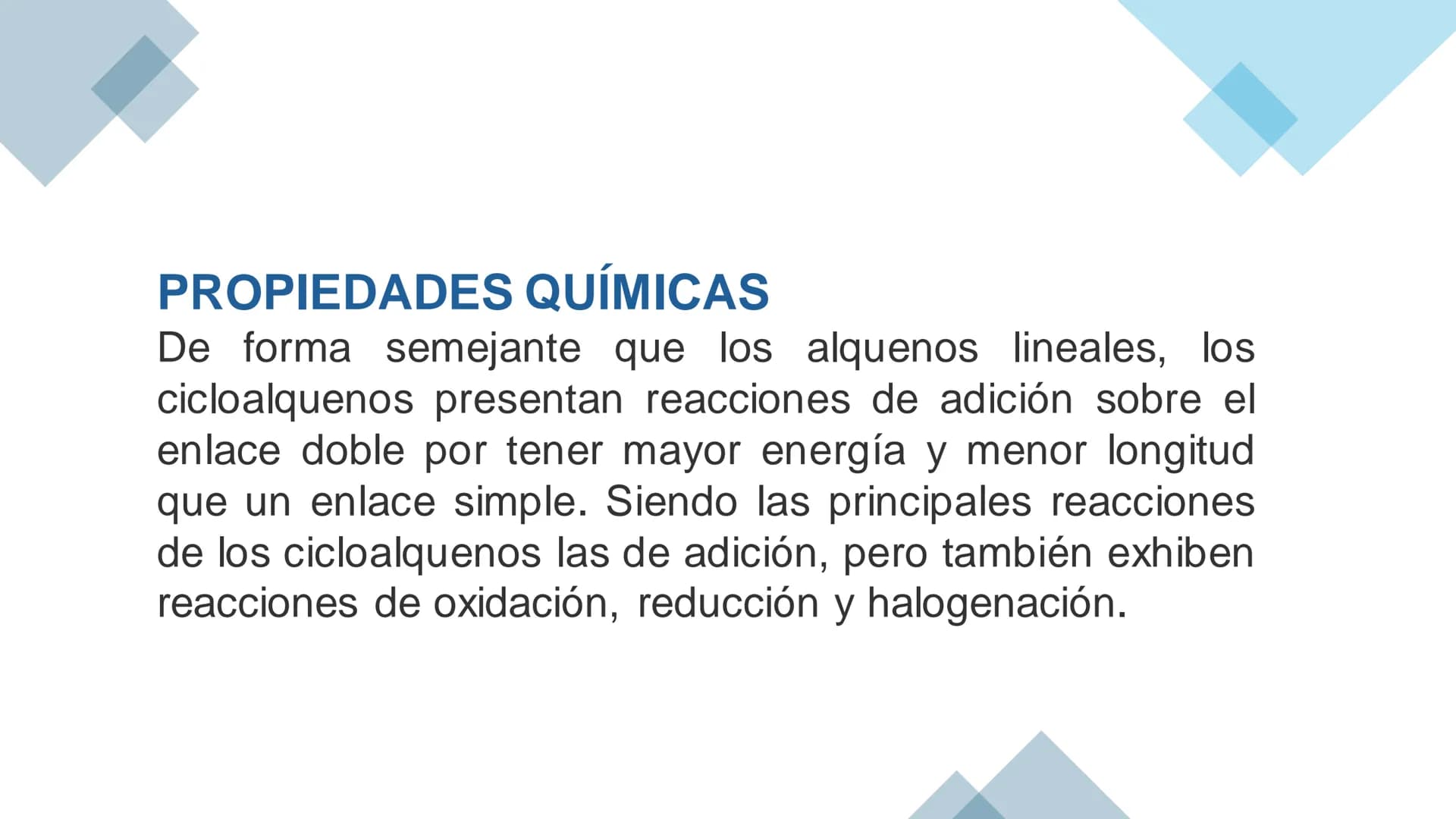 # CICLOALQUENOS
$C_nH_{2n-2}$
Son parte de los compuestos orgánicos insaturados lineales llamados alquenos # Estructura
Estos compuestos,
