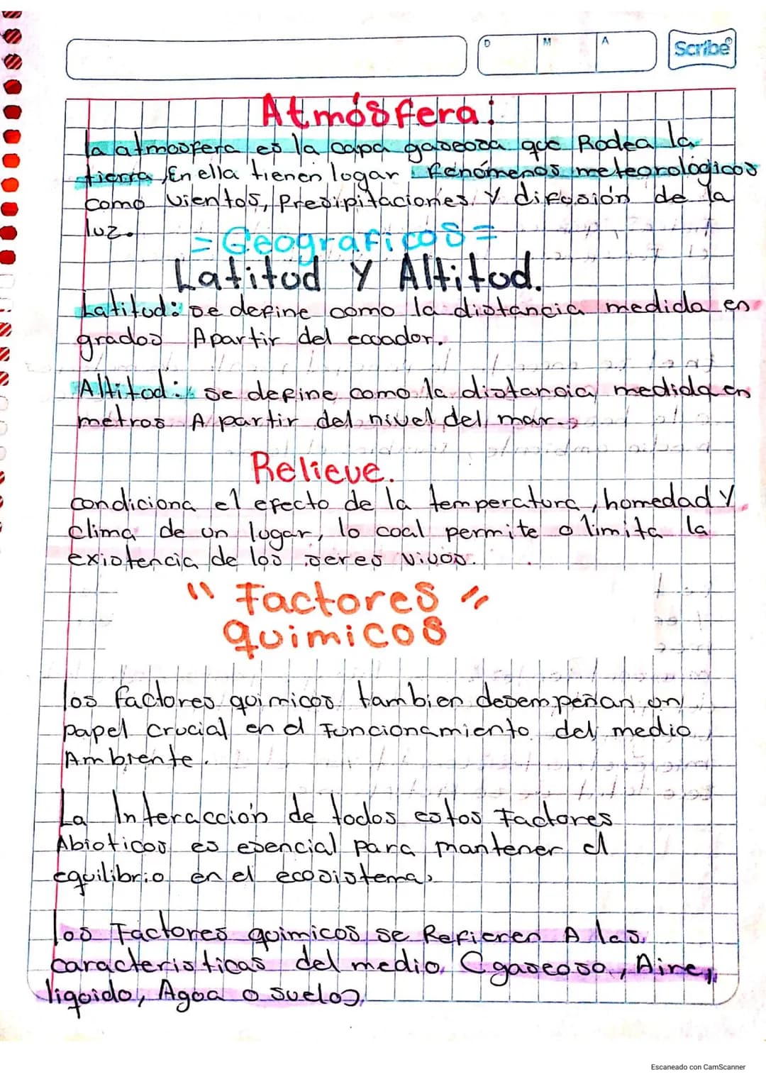 # Factores Abioticos:
Los factores Son Aquellos componentes no Vivos
del ambiente que Incluyen en los seres vivos
Be divide en factores o c