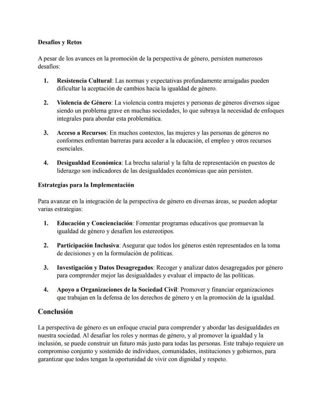 # Perspectiva de Género:
La perspectiva de género es un marco analítico que busca entender y abordar las desigualdades
entre géneros en div