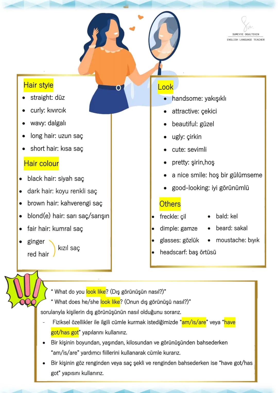 -APPEARANCE AND PERSONALITY-
Describing characters/people & Making simple inquiries
UNIT 1
1. APPEARANCE
A
ن
?
What do you look like?
Ag