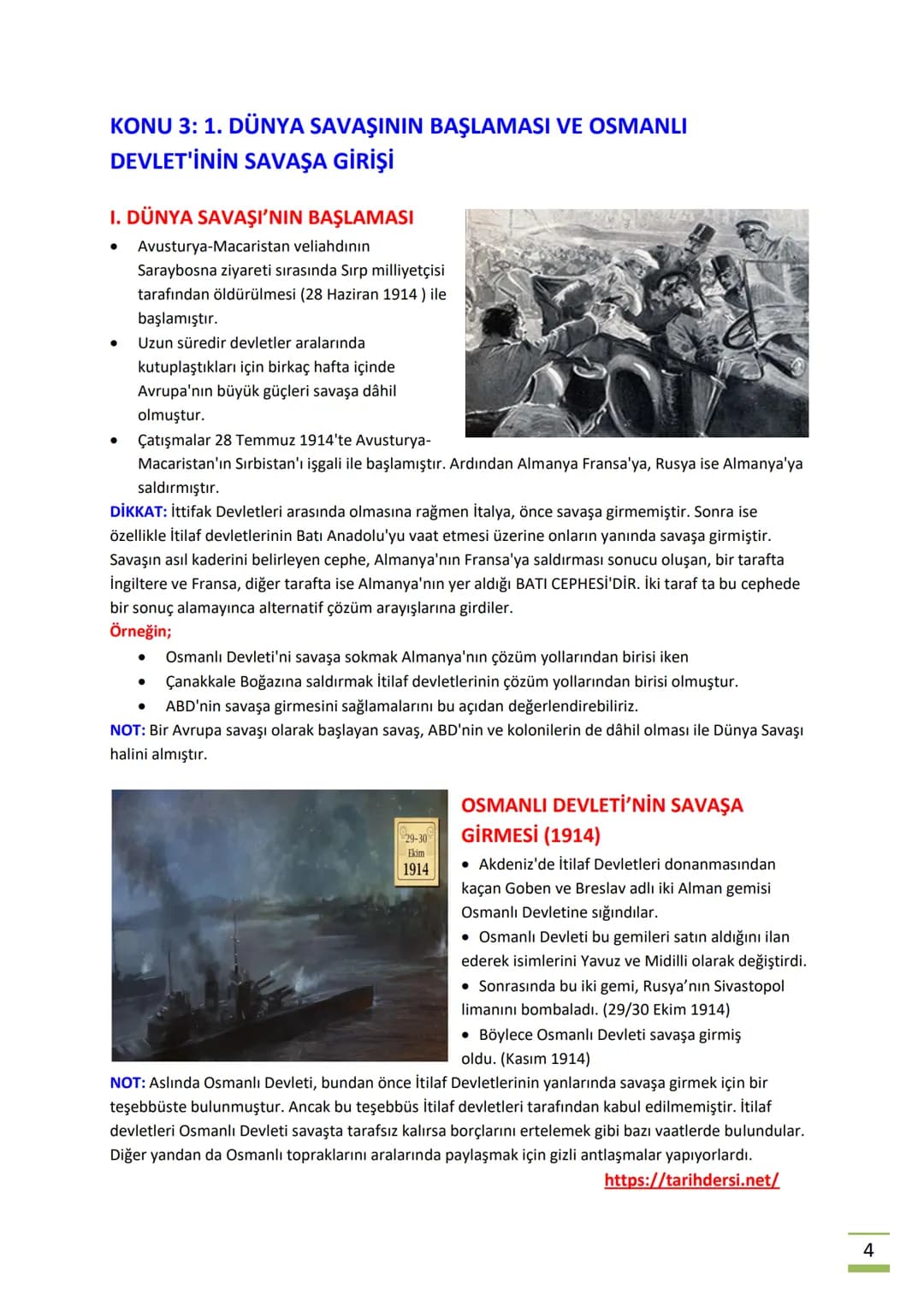 # 2. ÜNİTE: BİRİNCİ DÜNYA SAVAŞI
KONU 1: I. DÜNYA SAVAŞININ NEDENLERİ
I. DÜNYA SAVAŞI ÖNCESİNDE DEVLETLER ARASINDA MEYDANA GELEN KUTUPLAŞM