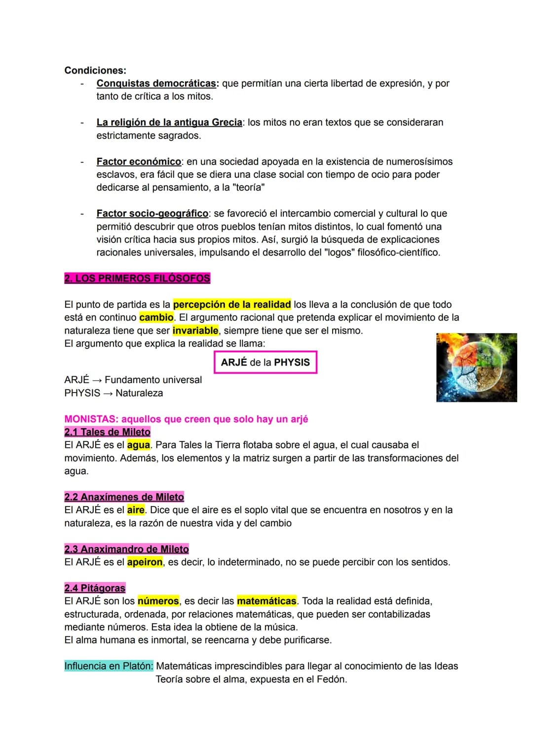 # TEMA 0: LA FILOSOFÍA ANTES DE PLATÓN
1. LA APARICIÓN DE LA FILOSOFÍA EN GRECIA
Aproximadamente en torno al siglo VI a.C. en Jonia y en l