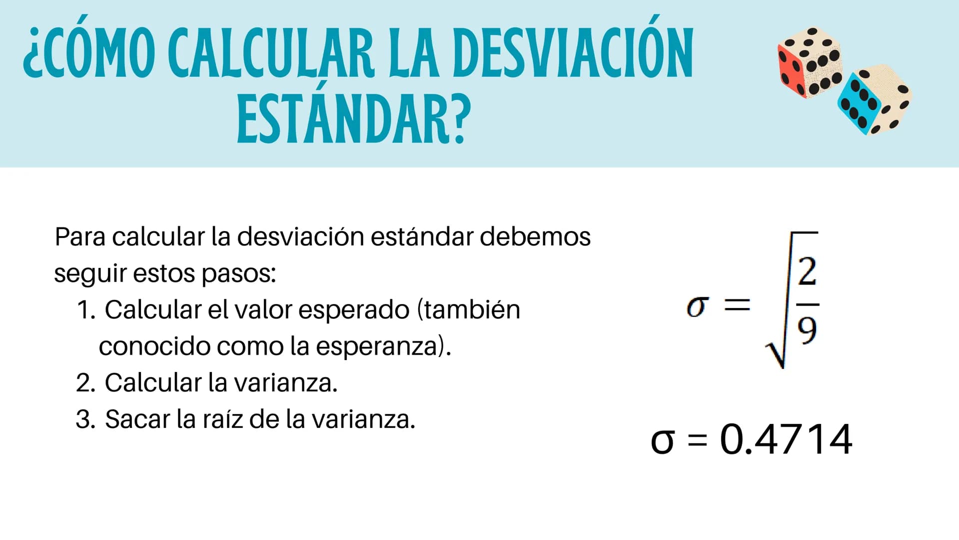 810
VARIANZA, DESVIACIÓN
ESTÁNDAR Y FUNCIÓN
ACUMULADA DE VARIABLES
ALEATORIAS CONTINUAS
Helmer Chavez
Cyntia Coatzin
Pablo Arriaga
Alanis