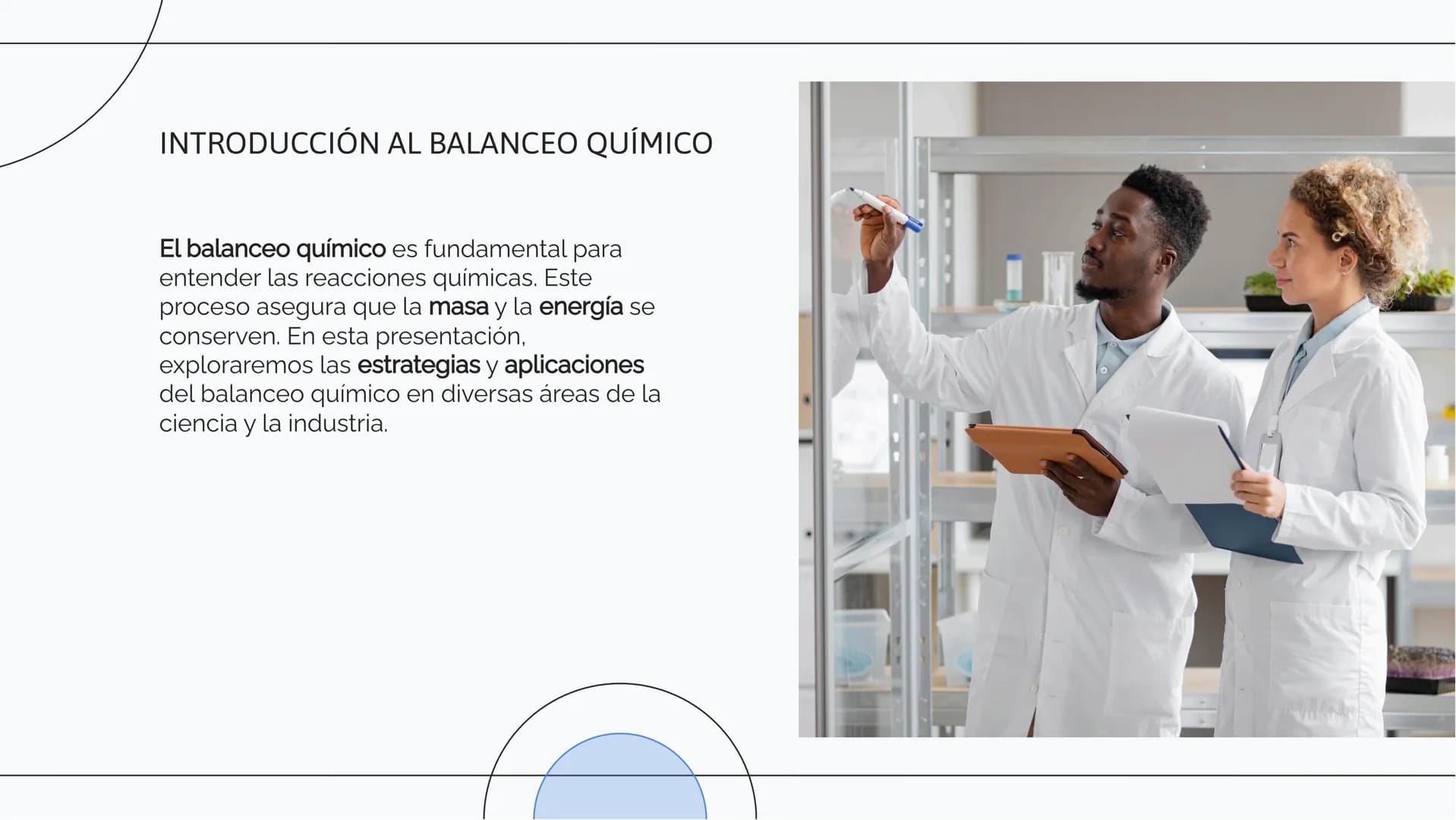 # Principios Fundamentales
## del Balanceo Químico:
### Estrategias y Aplicaciones # INTRODUCCIÓN AL BALANCEO QUÍMICO
El balanceo químico e