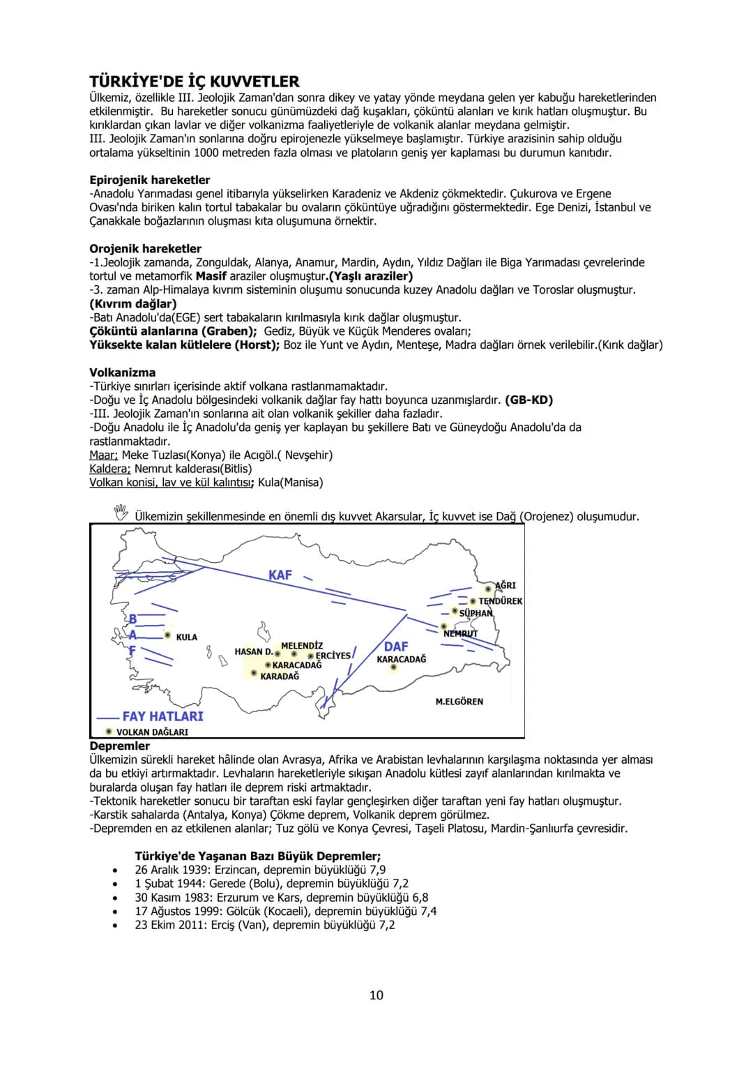 10. SINIF COĞRAFYA DERS NOTU -1-
2019-2020
MİLLİ İRADE
KIZ ANADOLU İMAM HATİP LİSESİ
FEN VE SOSYAL BİLİMLER PROJE OKULU
Avrasya
Levhası