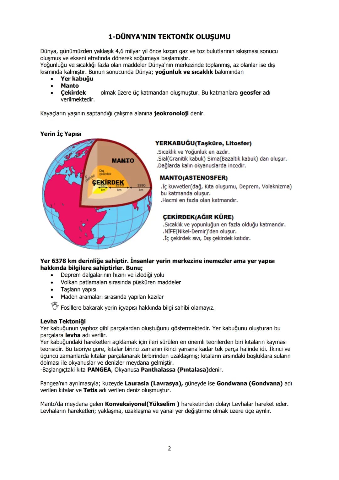 10. SINIF COĞRAFYA DERS NOTU -1-
2019-2020
MİLLİ İRADE
KIZ ANADOLU İMAM HATİP LİSESİ
FEN VE SOSYAL BİLİMLER PROJE OKULU
Avrasya
Levhası