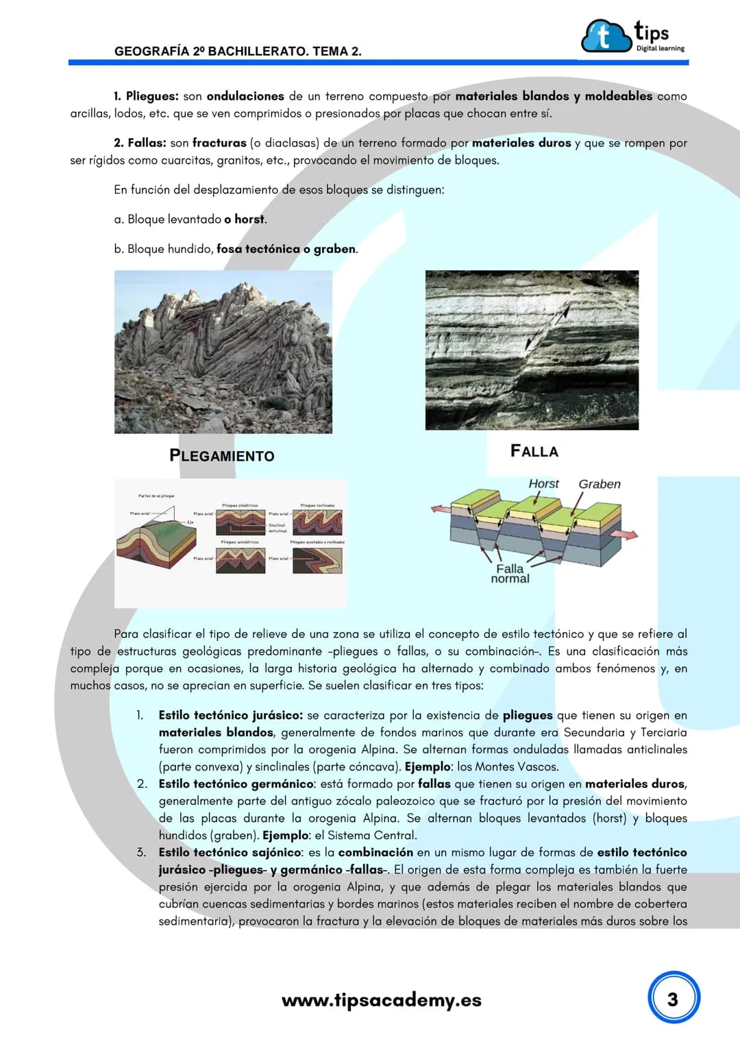# GEOGRAFÍA
2º BACHILLERATO
TEMA 2: El relieve de España
www.tipsacademy.es GEOGRAFÍA 2º BACHILLERATO. TEMA 2.
tips
Digital learning
TEM
