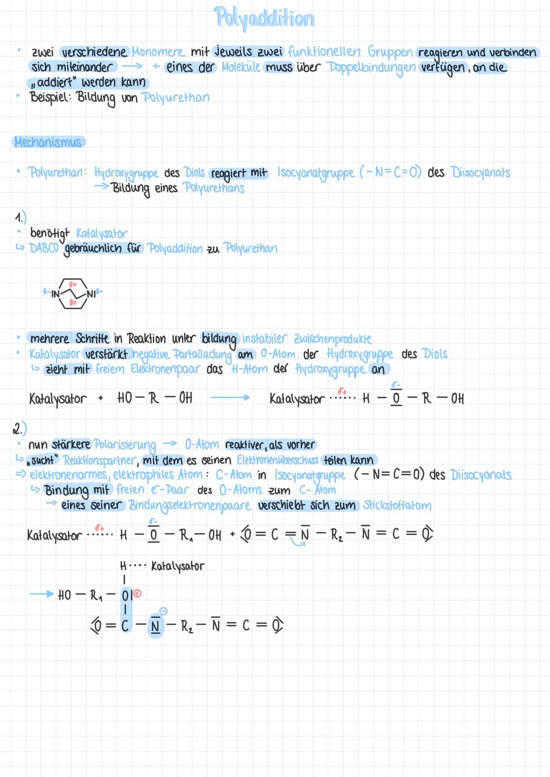 # Polymerisation
radikalische Polymerisation:
- Monomere verbinden sich zu Polymeren, ohne wesentlicher Veränderung ihrer Zusammensetzung