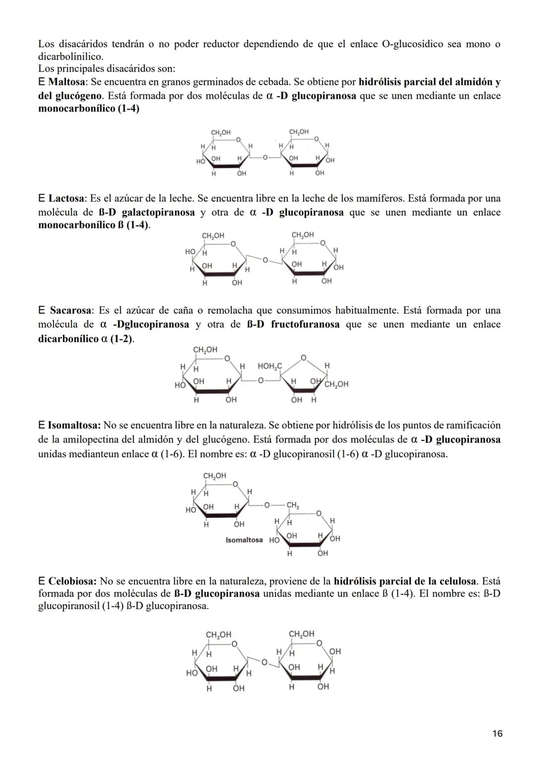 # 1.3. LOS GLÚCIDOS
Los glúcidos son biomoléculas orgánicas que están formadas principalmente por C, Hy О.
Su fórmula general empírica es C