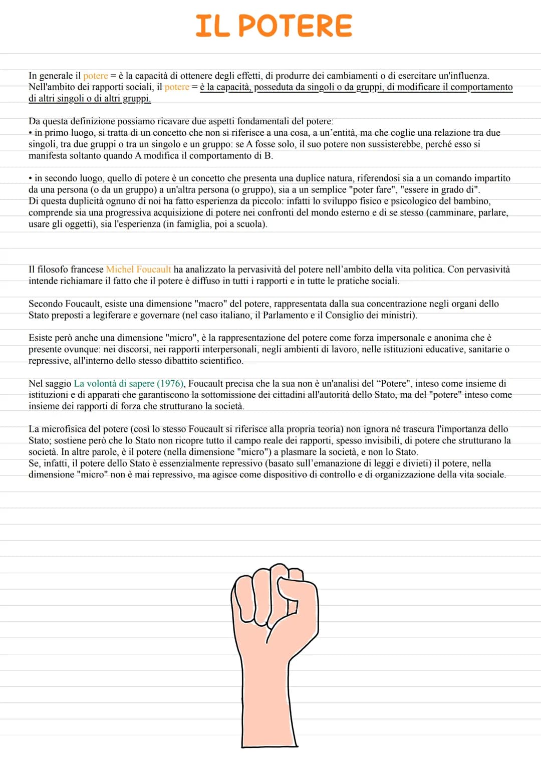 # IL POTERE
In generale il potere è la capacità di ottenere degli effetti, di produrre dei cambiamenti o di esercitare un'influenza.
Nell'a