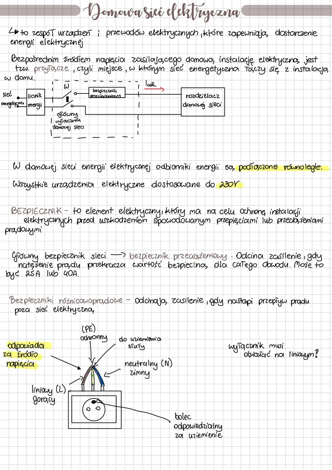 # OBWÓD PRZEWODU ELEKTRYCZNEGO
PRĄD ELEKTRYCZNY - uporządkowany przepływ Tadunków elektrycznych (elektronów)
Θ
++++++
م
prad plynascy w