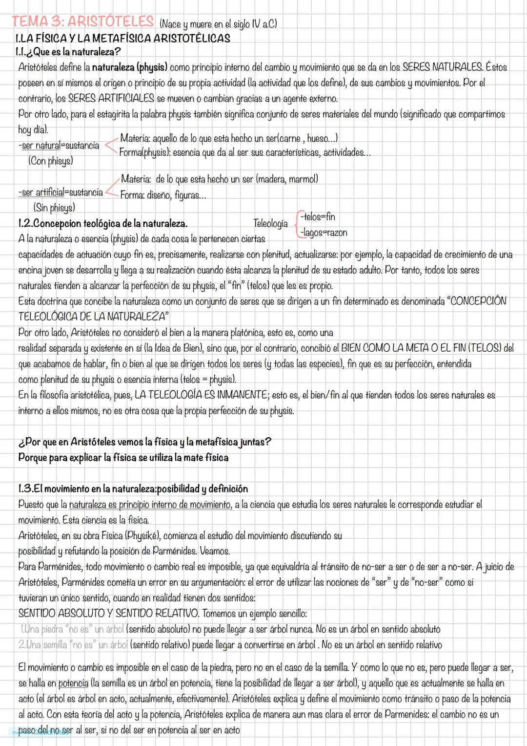 # FILOSOFIA.
# TEMA 2: PLATÓN (Nace en el V y muere en el IV antes de cristo)
Platón y Aristóteles(parte b)
Para Platón la realidad se di