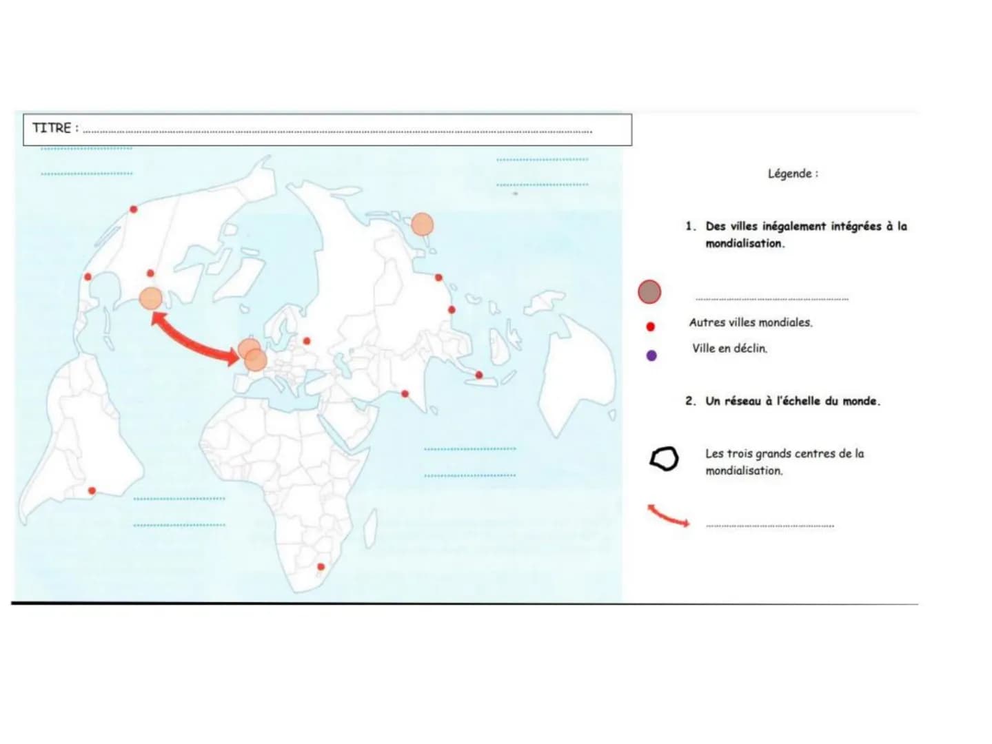 # Chapitre 2 = Des villes inégalement
connectées aux réseaux de
mondialisation
New-York, Etats-Unis Les villes du monde sont inégalement co