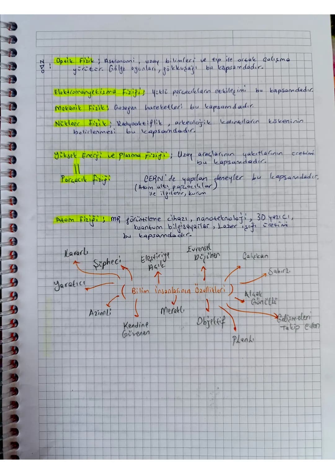 Fizik: maddeyi, maddenin hareketini enerji ve kurvet kavramlarıyla birlikte
inceleyen doğa bilimidir.
Astronami
Felsefe
Kimya
matematik
Biy