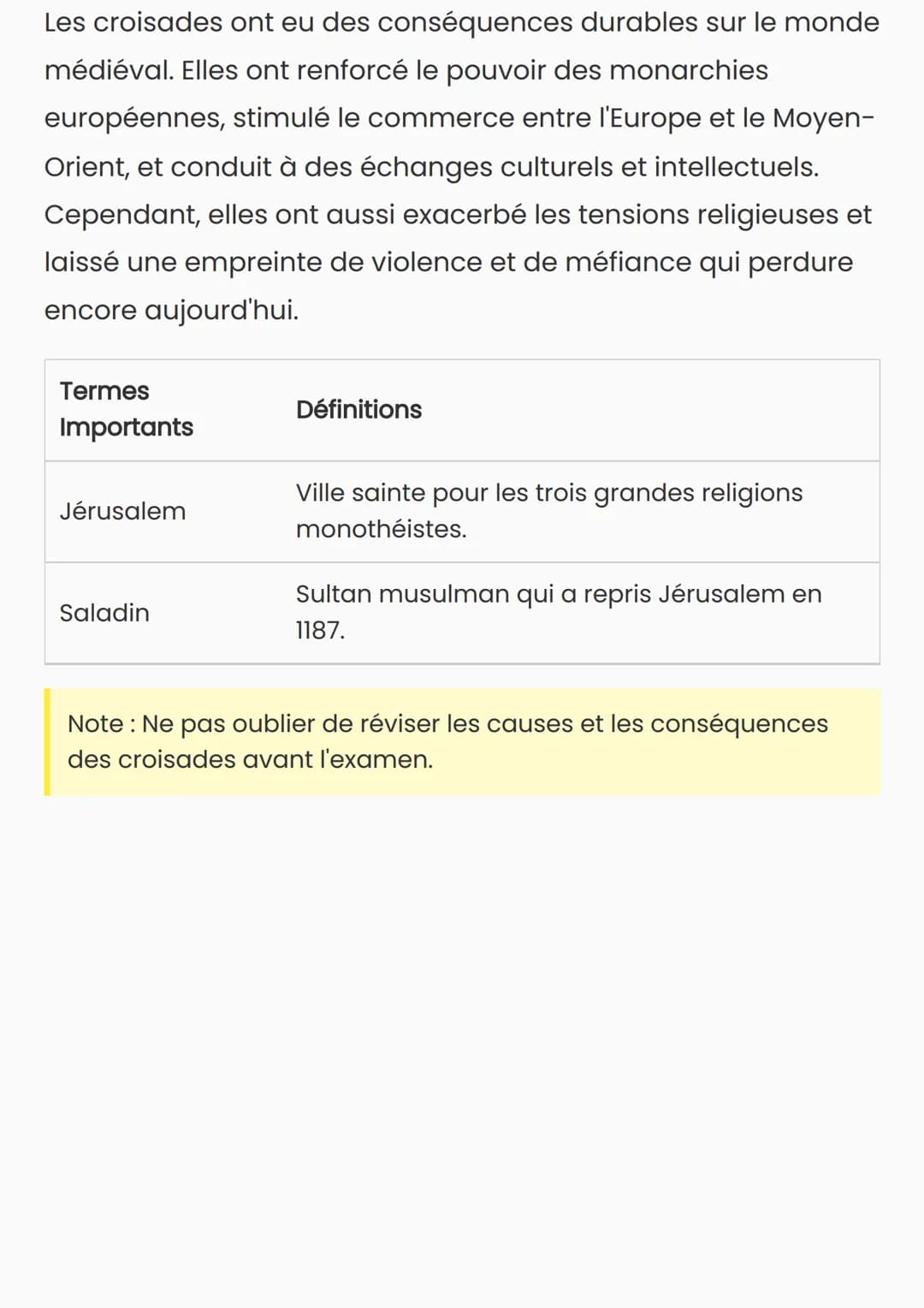 # Les Croisades
## Introduction aux Croisades
Les croisades sont une série d'expéditions militaires menées
principalement par les chrétien