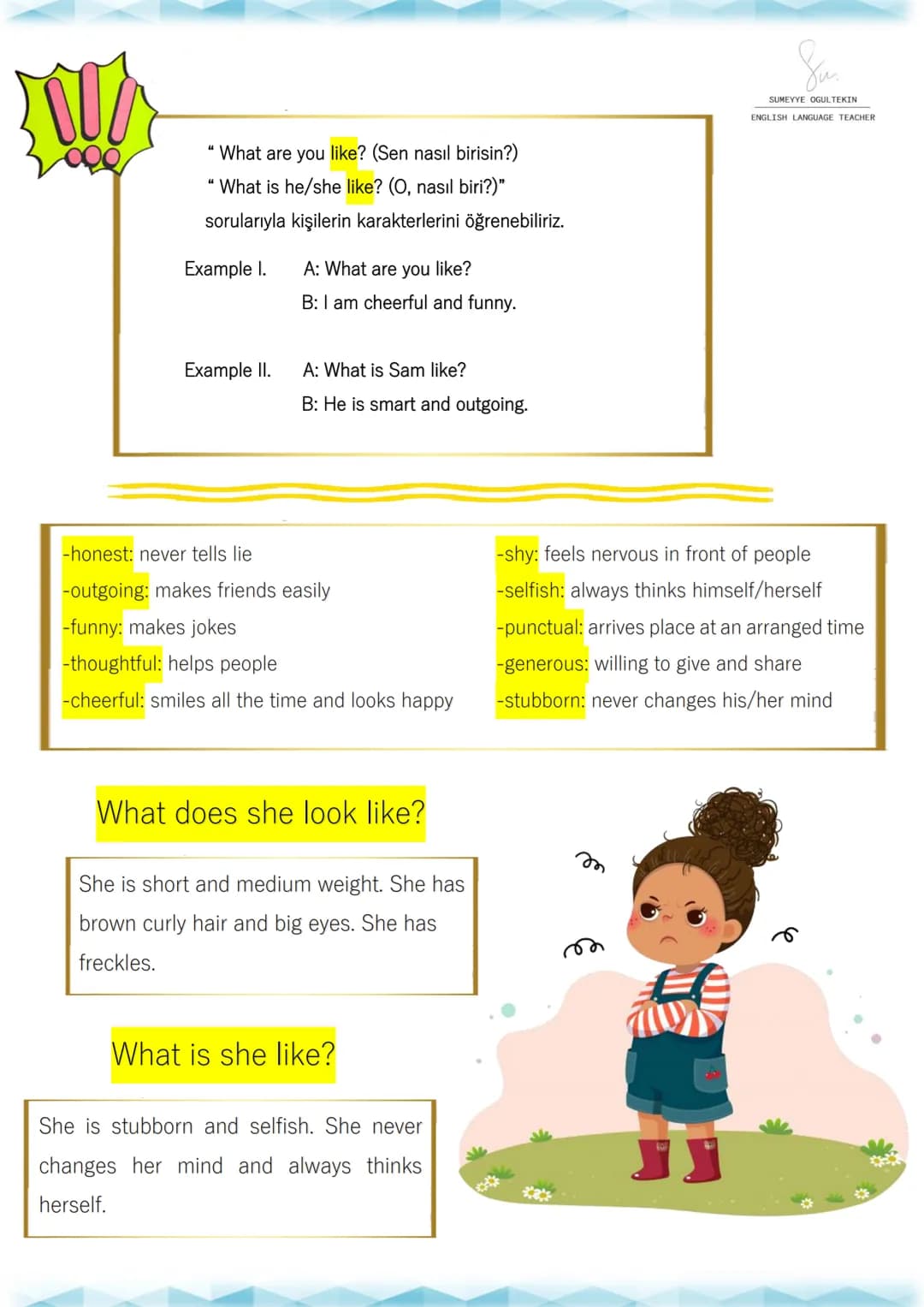 -APPEARANCE AND PERSONALITY-
Describing characters/people & Making simple inquiries
UNIT 1
1. APPEARANCE
A
ن
?
What do you look like?
Ag