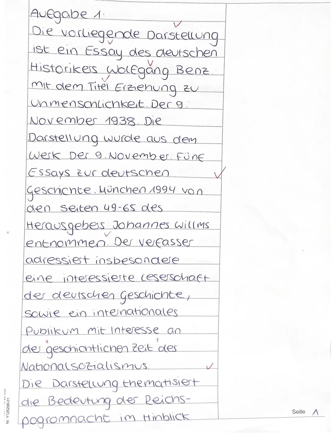 Aufgabentyp B1:
Analyse von Sekundärliteratur (Darstellungen) und die kritische Auseinandersetzung
1. Analysieren Sie den vorliegenden Tex