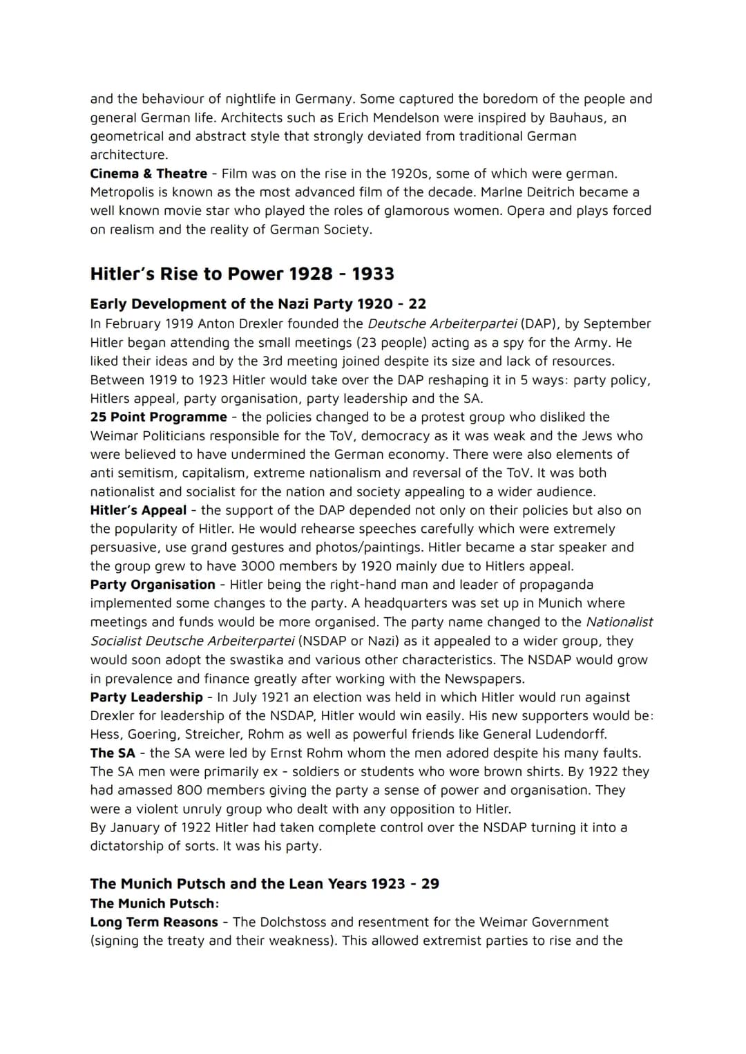 # GCSE History Weimar and Nazi Germany
Weimar Nazi
# The Weimar Republic 1918 - 1929
# The Origins of the Republic 1918 - 19
**The Legacy