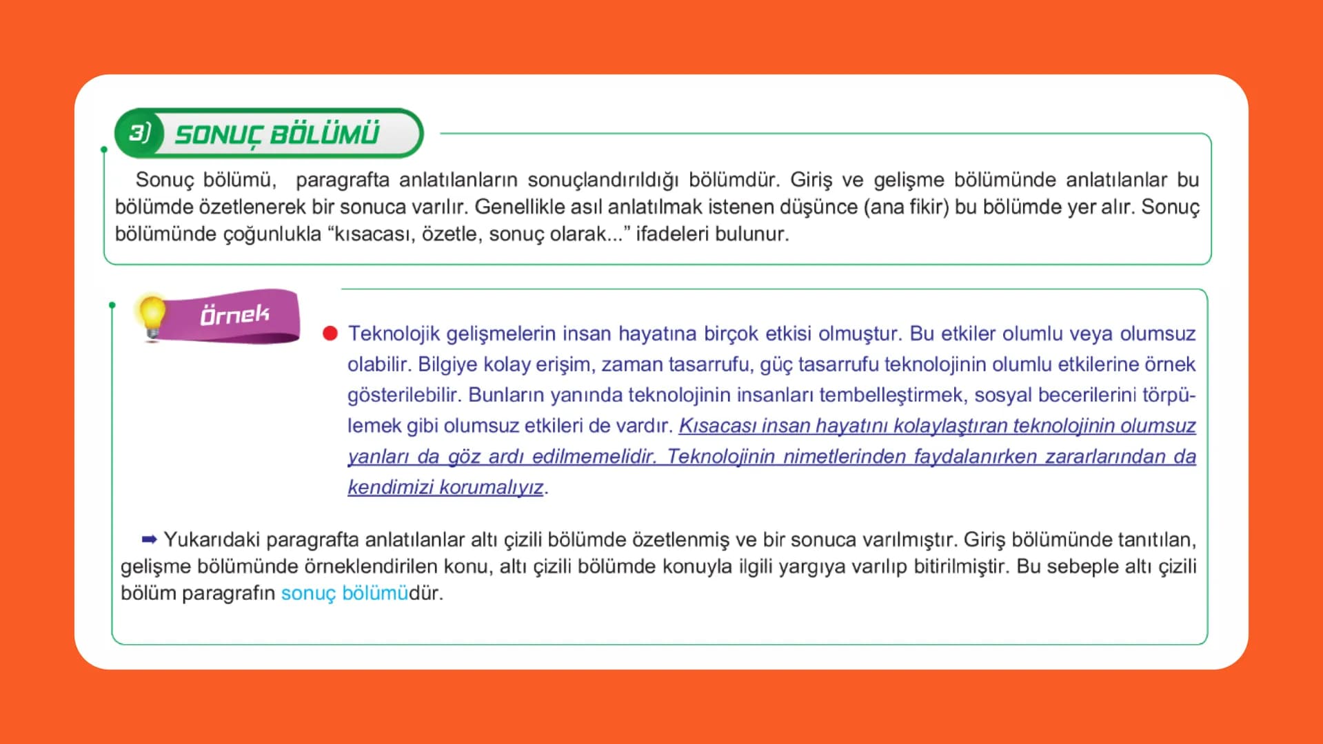 BİLİMSEL ÇOCUK & TÜRKÇE RÖNTGENİ
PARAGRAFTA
YAPI VE ANLAM
Nimet Öğretmen'in Dersi # PARAGRAFIN BÖLÜMLERİ
* Bir düşünceyi ifade etmek iç