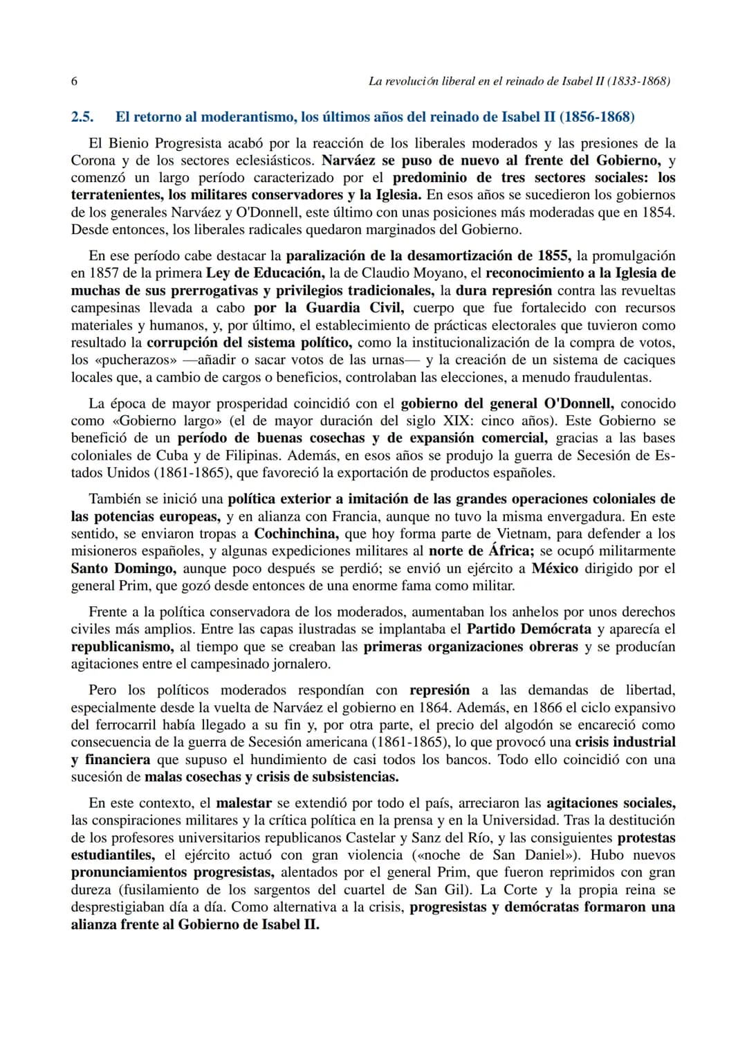 La revolución liberal en el reinado de Isabel II (1833-1868)
1
UNIDAD 9. LA REVOLUCIÓN LIBERAL EN EL REINADO
DE ISABEL II (1833-1868)
1. L