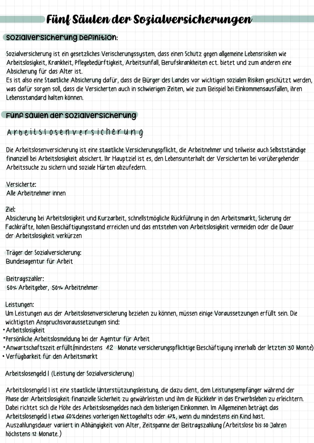 # Fünf Säulen der Sozialversicherungen
sozialversicherung Definition:
Sozialversicherung ist ein gesetzliches Verischerungssystem, dass ei