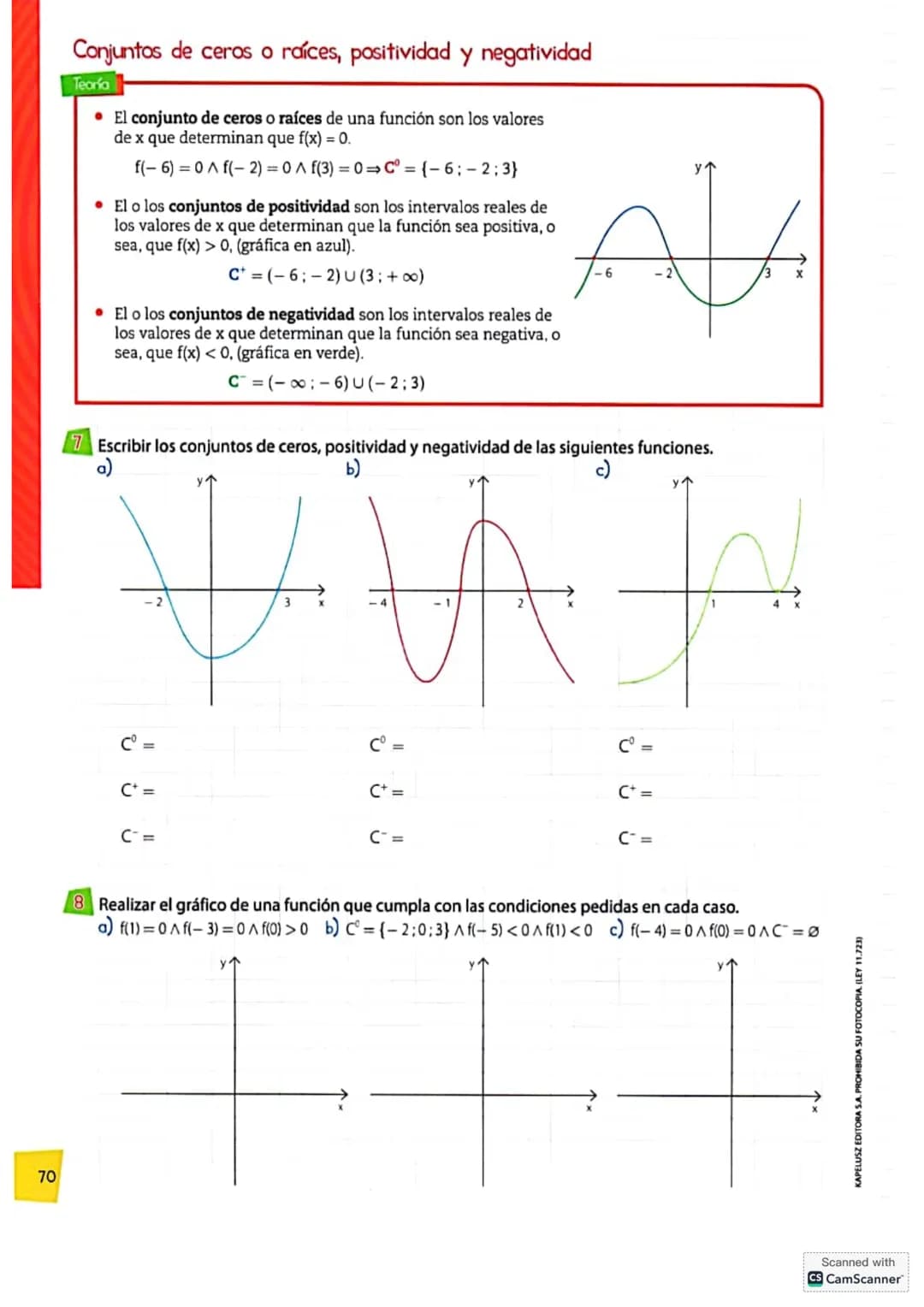 # Concepto de función
Teoría
Una relación entre dos conjuntos numéricos A y B es un conjunto de pares ordenados (x; y), con la
condición d