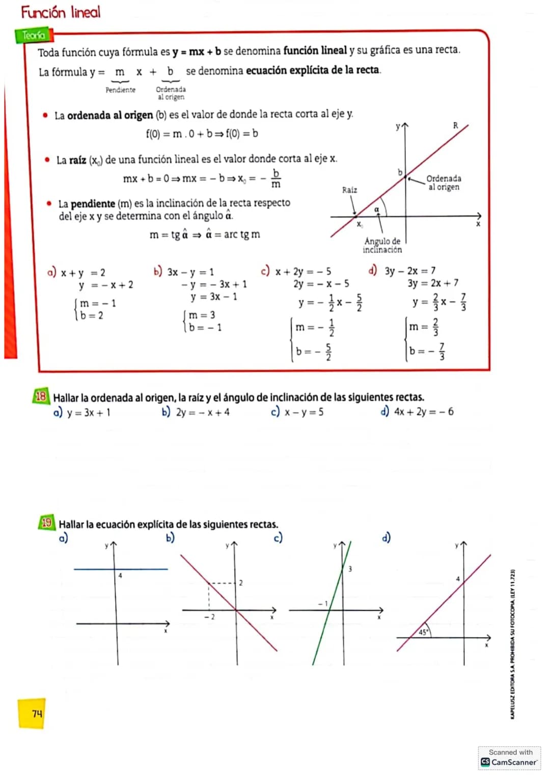 # Concepto de función
Teoría
Una relación entre dos conjuntos numéricos A y B es un conjunto de pares ordenados (x; y), con la
condición d