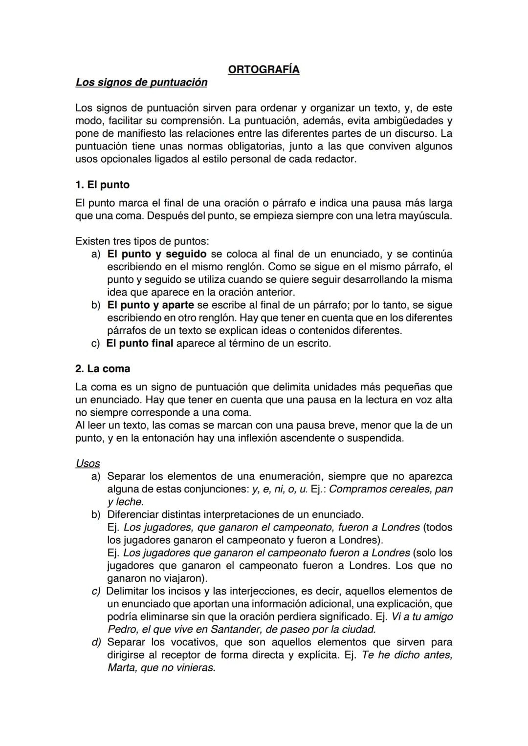 # Los signos de puntuación
ORTOGRAFÍA
Los signos de puntuación sirven para ordenar y organizar un texto, y, de este
modo, facilitar su com
