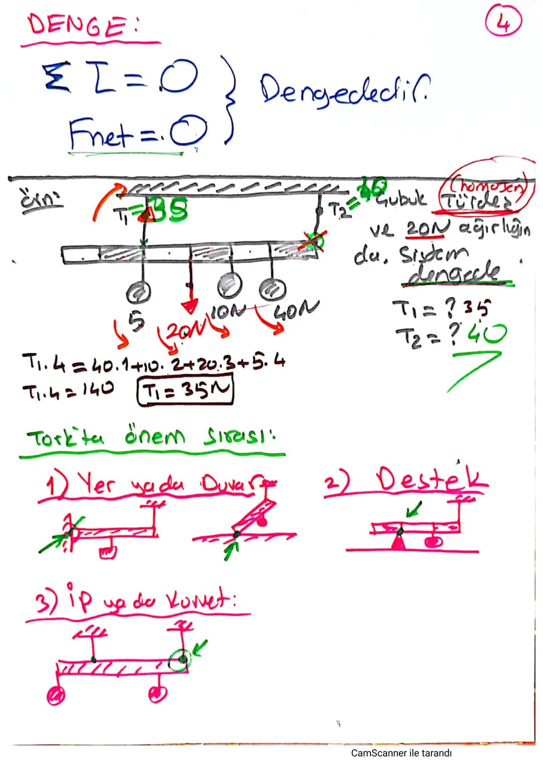 TORK-DENGE:
(moment)
W=f.x (Nm)
3
F//x
Torki Bir kuvvetin döndürme
etkisine denir. VELTÜREL
0
F
e
0
= Fi.d
=F2.0
X
X
Sind = a x=Sindid
$
\ov