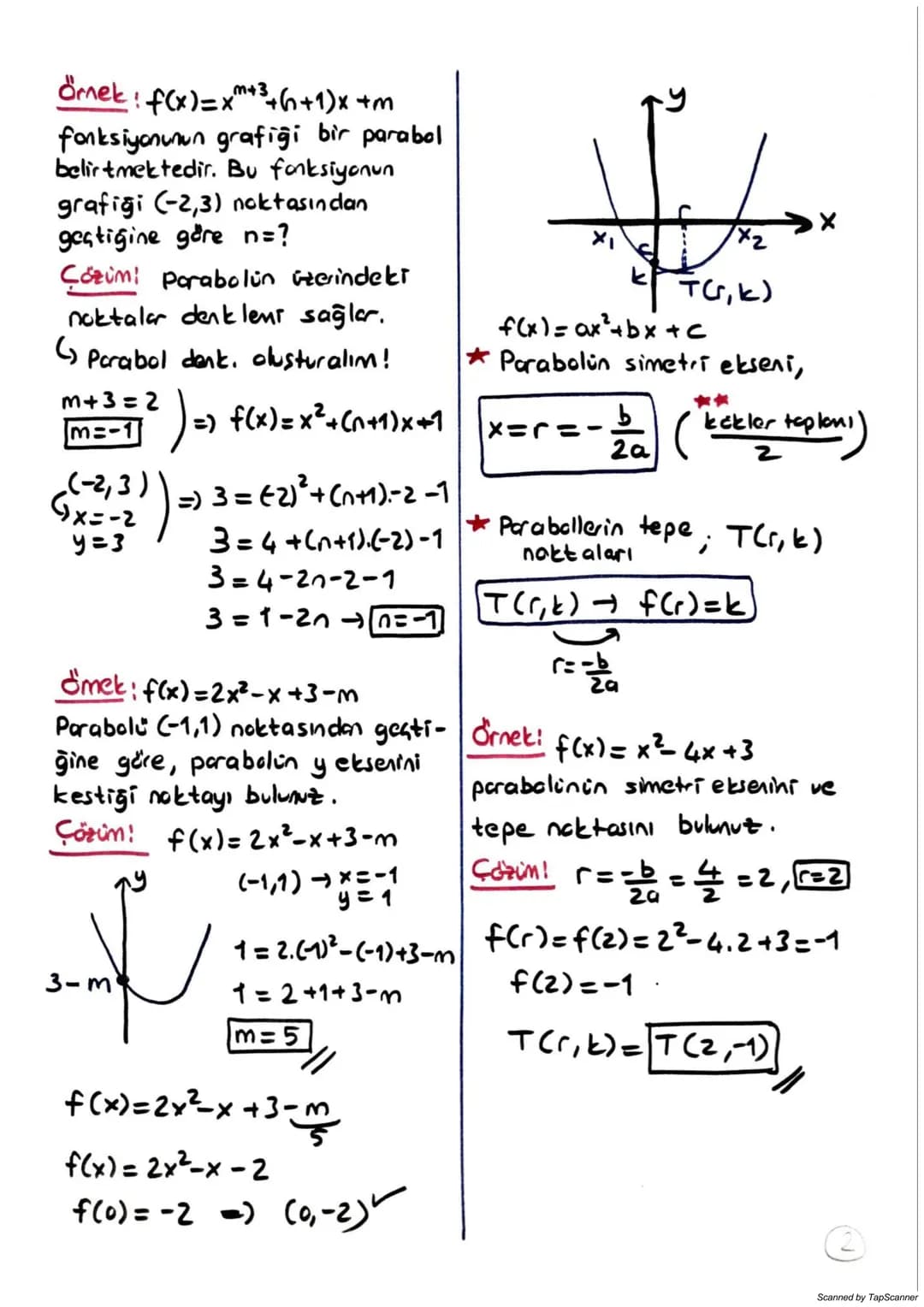 PARABOL
f(x) = ax²+ bx +c
a,b,cER a≠0 olmak üzere
simetri
eksor
f:ROR, f(x) = ax²+bx+c
2
Şeklindeki fonksiyonlara ikinci
dereceden bir b