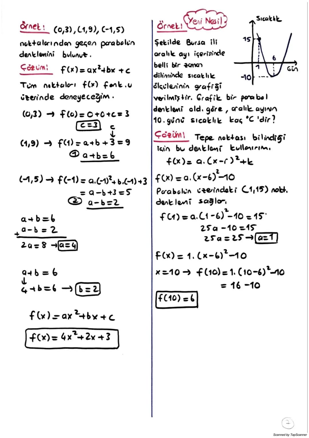 PARABOL
f(x) = ax²+ bx +c
a,b,cER a≠0 olmak üzere
simetri
eksor
f:ROR, f(x) = ax²+bx+c
2
Şeklindeki fonksiyonlara ikinci
dereceden bir b