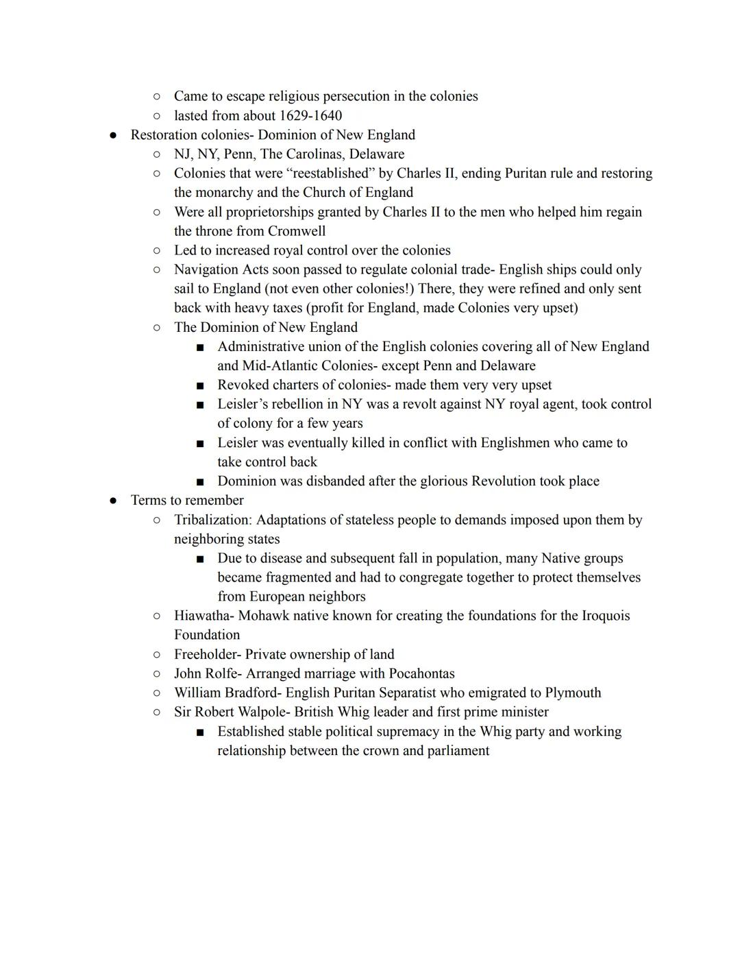 APUSH Unit 1 Notes
• Europeans in general sailed to the Americas for God, gold, and glory
•
• England- Desire to colonize (after Spanish su