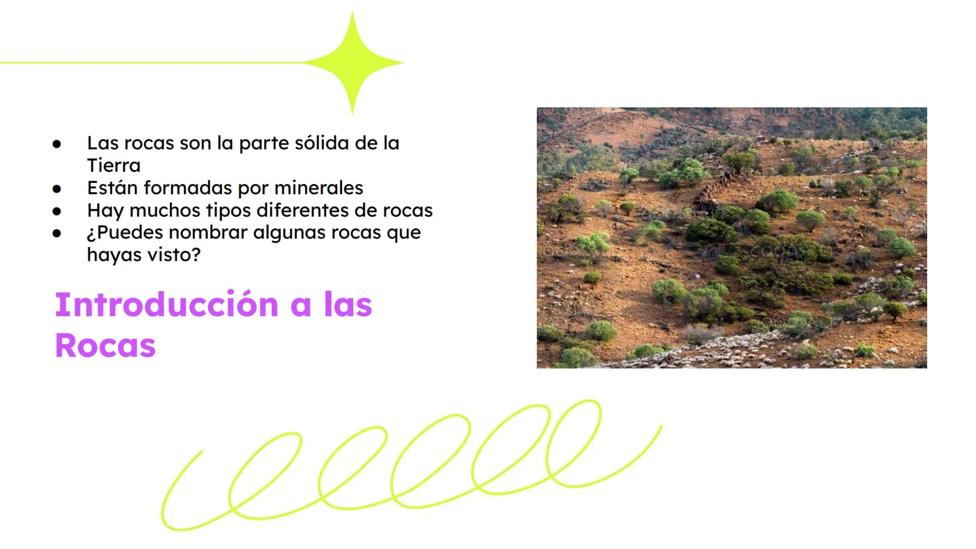 # Rocas y Minerales
Fuente: Smile and Learn - Las rocas son la parte sólida de la
Tierra
- Están formadas por minerales
- Hay muchos tipos d